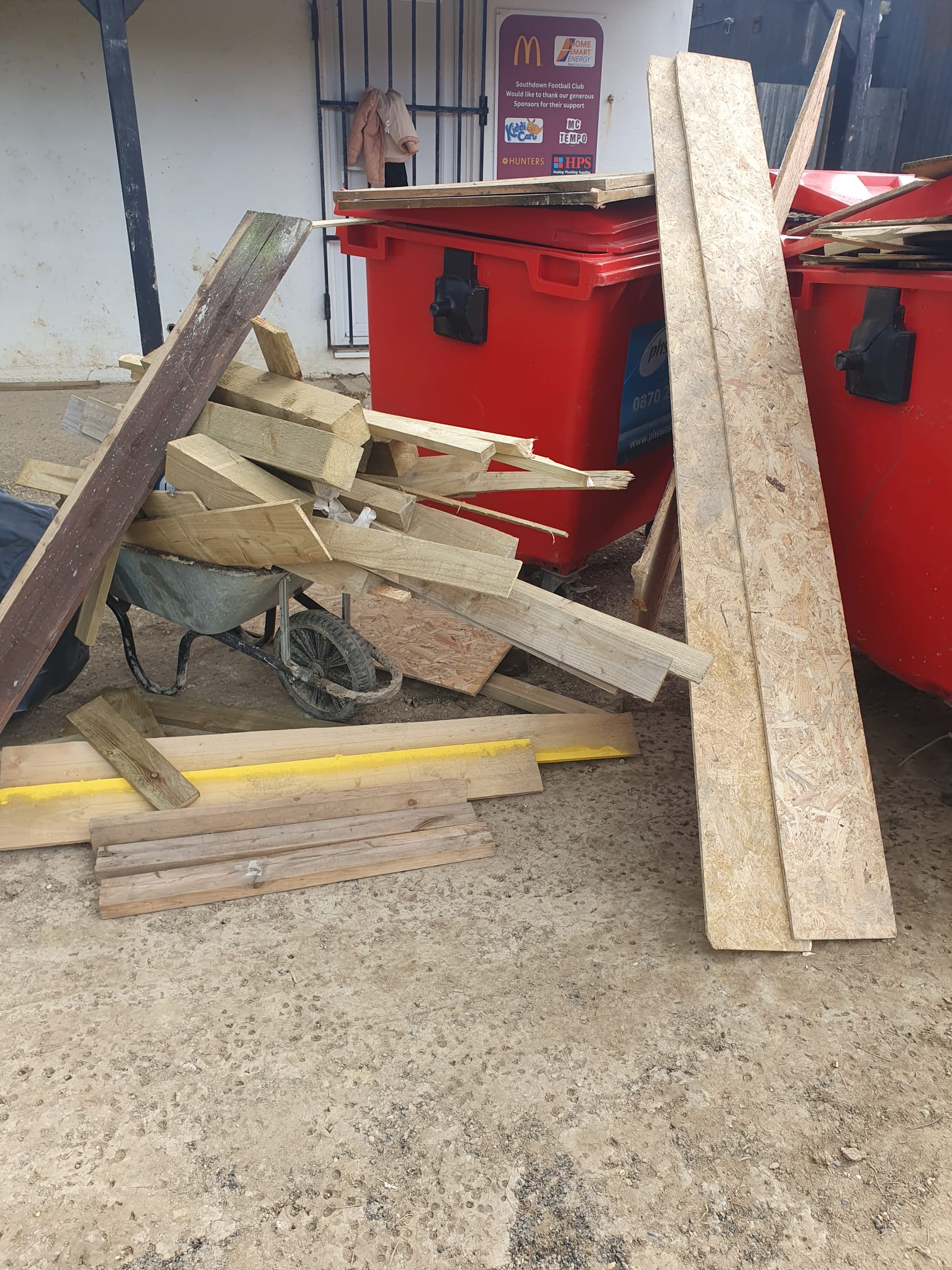 Commercial bin before - Burgess Hill