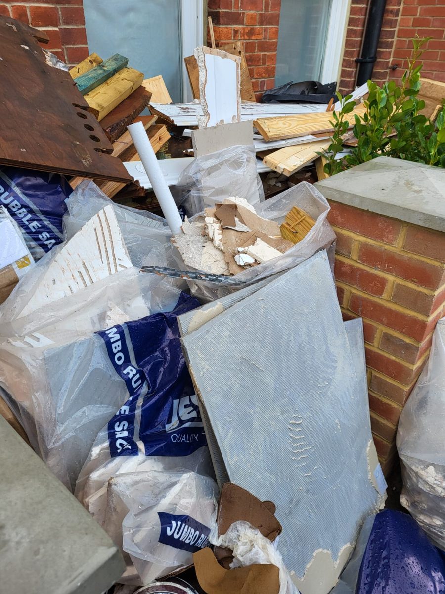 Front garden clearance — before